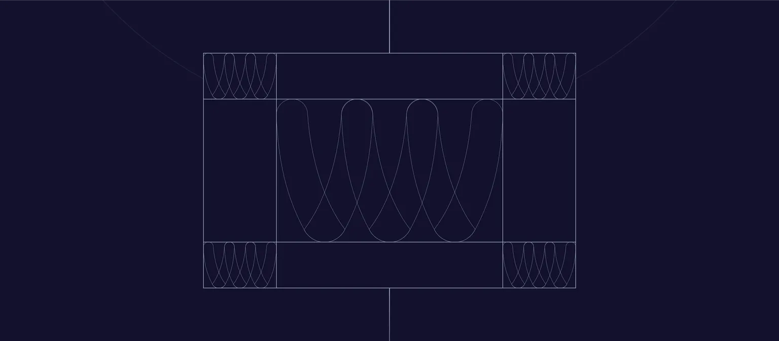 A wireframe of the WeatherWorks logo, with connections going to the top and bottom